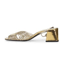 GOLD 70S STRAPPY SANDALS