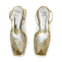 GOLD 70S STRAPPY SANDALS