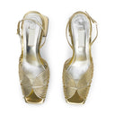 GOLD 70S STRAPPY SANDALS