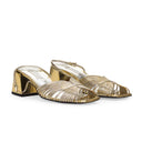 GOLD 70S STRAPPY SANDALS