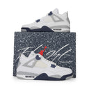4 MIDNIGHT NAVY/WHITE SNEAKERS