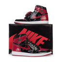 BLACK/RED PATENT BRED 1 SNEAKERS