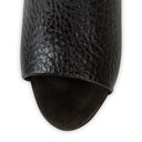 BROWN PEEP TOE HEELED BOOTS