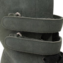 GREEN LACEUP COMBAT BOOT RHINESTONE TOE BOOTS