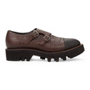 BROWN DOUBLE BUCKLE OXFORDS