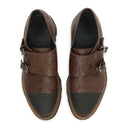 BROWN DOUBLE BUCKLE OXFORDS