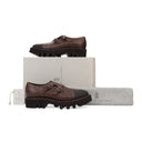 BROWN DOUBLE BUCKLE OXFORDS