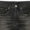 GREY DIRTY RESIN BLOWOUT SKINNY JEANS