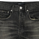 GREY DIRTY RESIN BLOWOUT SKINNY JEANS