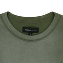 GREEN TEXTURED INSIDE OUT TEE T-SHIRT
