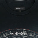 BLACK TEXTURED INSIDE OUT TEE T-SHIRT