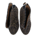 INDIGO METAL STUDS HEELS