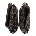 INDIGO METAL STUDS HEELS