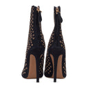 INDIGO METAL STUDS HEELS