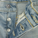 LIGHT BLUE DENIM STRAIGHT-FIT JEANS