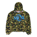 GREEDY UNIT x MURD333R.FM GREEN DOUBLE LAYERED HOODIE