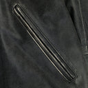 BLACK DISTRESSED BIKER LEATHER JACKET