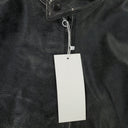 BLACK DISTRESSED BIKER LEATHER JACKET