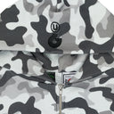 GREEDY UNIT x MURD333R.FM WHITE CAMO DOUBLE LAYERED HOODIE