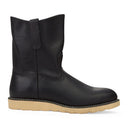 BLACK PULL ON CASUAL BOOTS