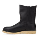 BLACK PULL ON CASUAL BOOTS