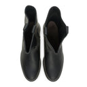 BLACK PULL ON CASUAL BOOTS