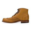 BROWN ADDISON 1000 MILE WINGTIP ANKLE BOOTS