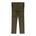 GREEN ZIPPER SKINNY JEANS