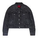 PADDED MULTI RIVET DENIM JACKET
