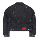 PADDED MULTI RIVET DENIM JACKET