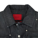 PADDED MULTI RIVET DENIM JACKET