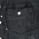 PADDED MULTI RIVET DENIM JACKET