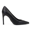 BLACK LEATHER 'FOR WALKING' HEELS