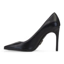 BLACK LEATHER 'FOR WALKING' HEELS