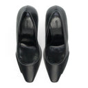 BLACK LEATHER 'FOR WALKING' HEELS
