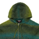 GREEN HYSTERIC GLAMOUR MOHAIR ZIP UP HOODIE