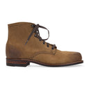 TAN LACE UP ANKLE BOOTS