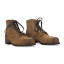 TAN LACE UP ANKLE BOOTS