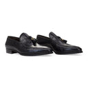 BLACK NERO LEATHER FRONT TASSLE DRESS SHOES