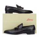 BLACK NERO LEATHER FRONT TASSLE DRESS SHOES