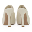 WHITE BOLD LEATHER MULES