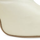 WHITE BOLD LEATHER MULES