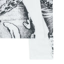 WHITE JERSEY LONG SLEEVE "DENTELLE TROMPE L'OEIL" PRINT T-SHIRT