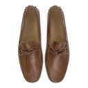 BROWN LEATHER MOCCASIN LOAFERS