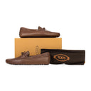 BROWN LEATHER MOCCASIN LOAFERS