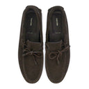 BROWN TIE FRONT LOAFERS