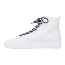 WHITE CANVAS 'BASHYO' HIGH-TOP SNEAKERS