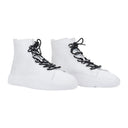 WHITE CANVAS 'BASHYO' HIGH-TOP SNEAKERS