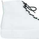 WHITE CANVAS 'BASHYO' HIGH-TOP SNEAKERS