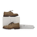 BROWN SUEDE LACEUP OXFORDS
